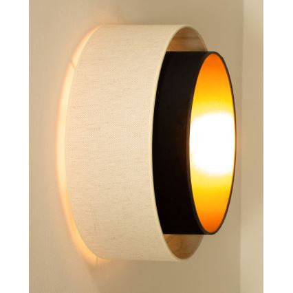 Plafonnier NATIA 1xE27/60W/230V blanc/noir