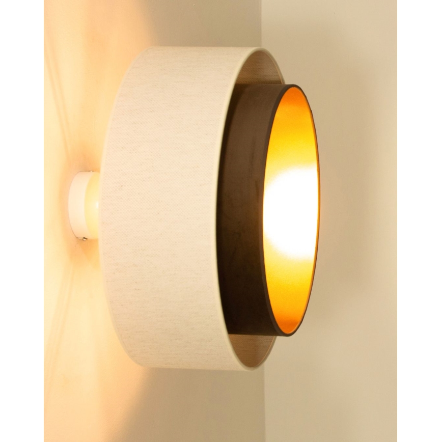 Plafonnier NATIA 1xE27/60W/230V Ø 45 cm blanc/marron