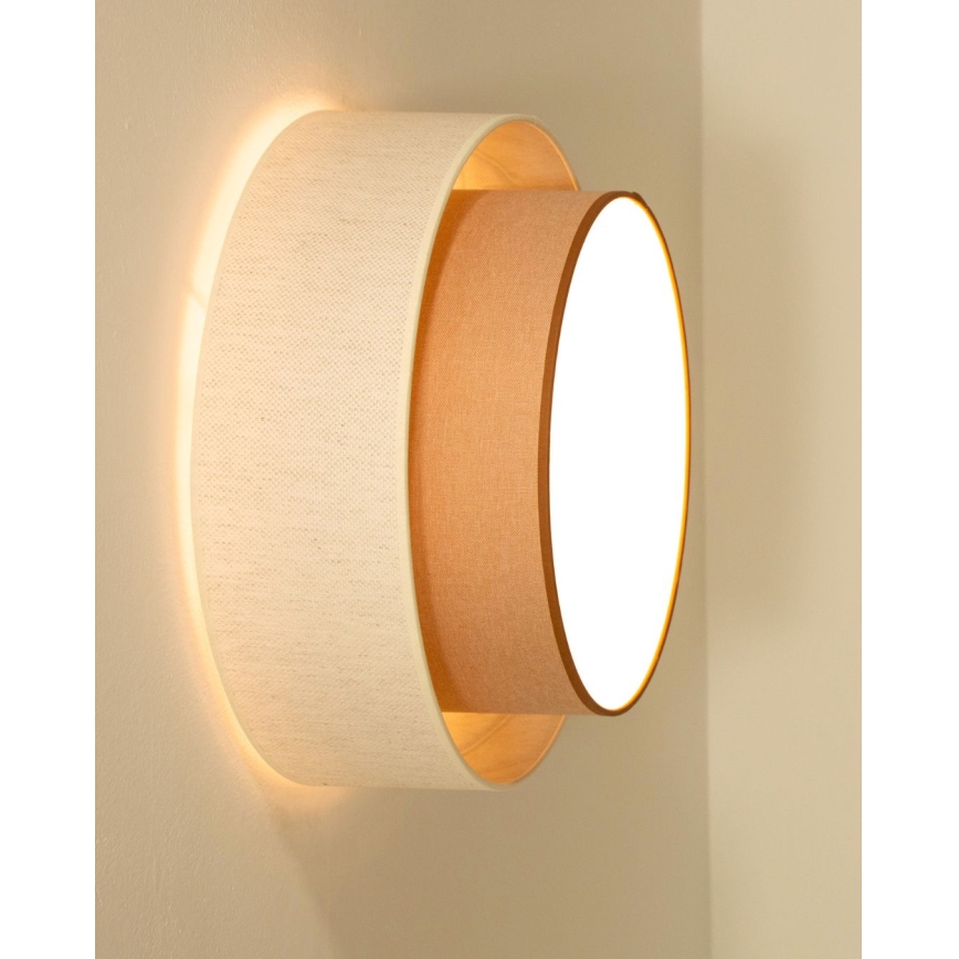 Plafonnier NATIA 1xE27/60W/230V Ø 45 cm blanc/marron