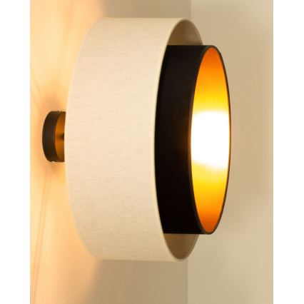 Plafonnier NATIA 1xE27/60W/230V Ø 45 cm blanc/noir