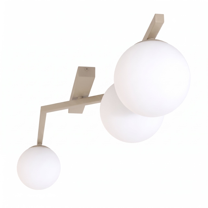 Plafonnier NATON 3xE14/10W/230V beige/blanc