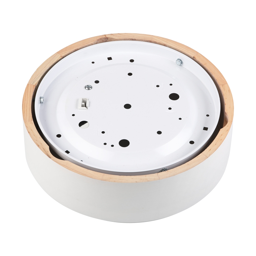 Plafonnier NATURAL 1xE27/15W/230V, diam. 27,5 cm, pin/blanc