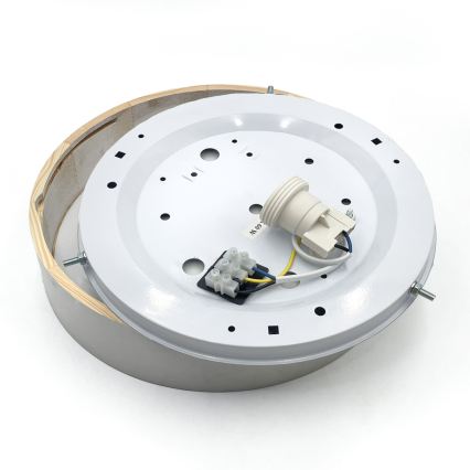 Plafonnier NATURAL 1xE27/15W/230V, diam. 27,5 cm, pin/blanc