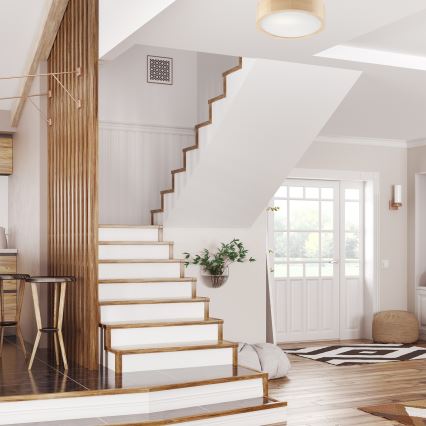 Plafonnier NATURAL 1xE27/60W/230V, Ø 27,5 cm, en pin