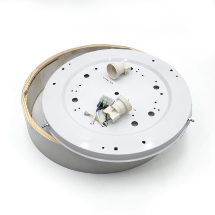 Plafonnier NATURAL 3xE27/15W/230V Ø 37,5 cm pin/blanc