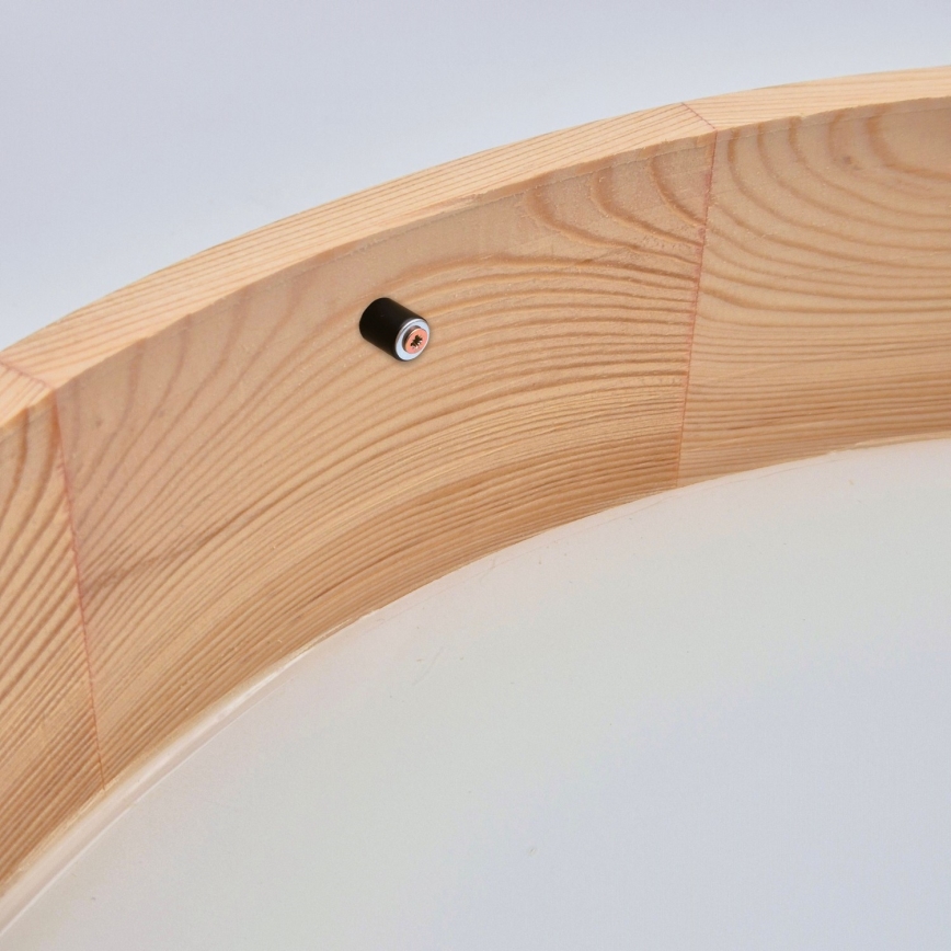 Plafonnier NATURAL 3xE27/60W/230V, Ø 47,5 cm, en pin