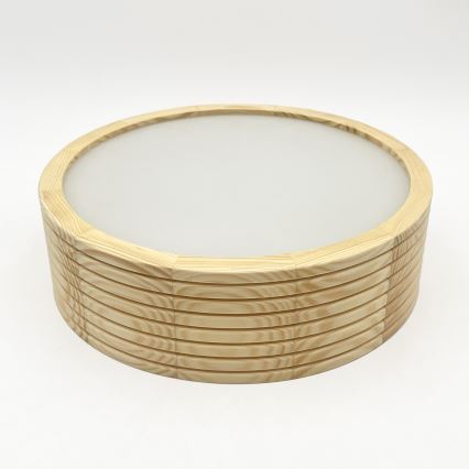 Plafonnier NATURAL MODERN 1xE27/15W/230V Ø 27,5 cm en pin