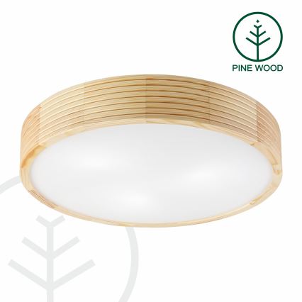 Plafonnier NATURAL MODERN 3xE27/15W/230V, Ø 47,5 cm, en pin