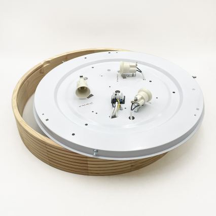 Plafonnier NATURAL MODERN 3xE27/15W/230V, Ø 47,5 cm, en pin