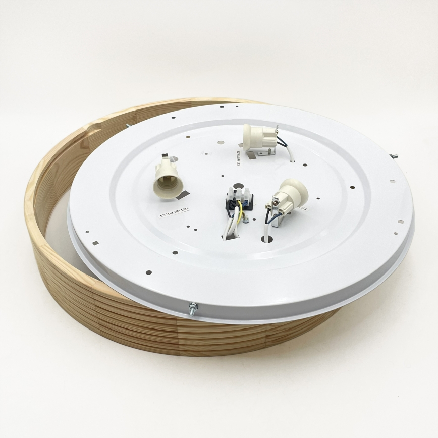 Plafonnier NATURAL MODERN 3xE27/15W/230V, Ø 47,5 cm, en pin