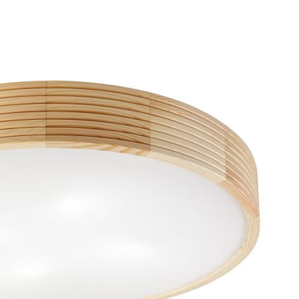 Plafonnier NATURAL MODERN 4xE27/15W/230V, Ø 58 cm, en pin