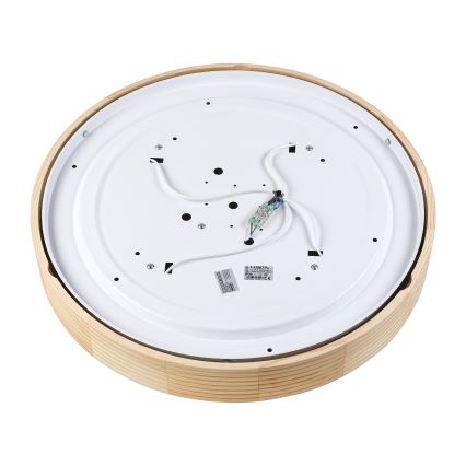 Plafonnier NATURAL MODERN 4xE27/15W/230V, Ø 58 cm, en pin
