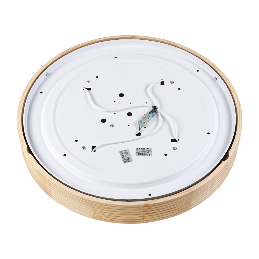 Plafonnier NATURAL MODERN 4xE27/15W/230V, Ø 58 cm, en pin
