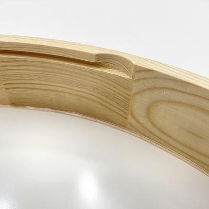 Plafonnier NATURAL MODERN 4xE27/15W/230V, Ø 58 cm, en pin