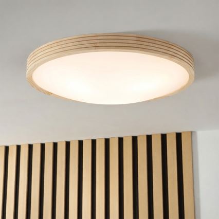 Plafonnier NATURAL MODERN SLIM 3xE27/15W/230V, Ø 47,5 cm, en pin