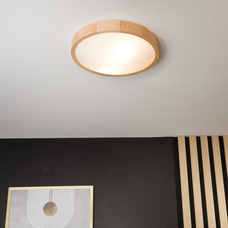 Plafonnier NATURAL SLIM 2xE27/60W/230V ø 37 cm pin