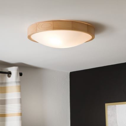 Plafonnier NATURAL SLIM 2xE27/60W/230V ø 37 cm pin