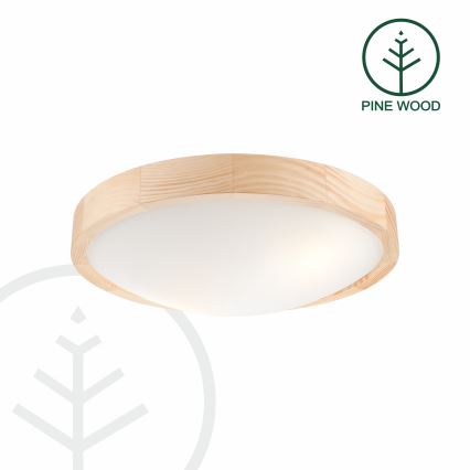 Plafonnier NATURAL SLIM 2xE27/60W/230V ø 37 cm pin