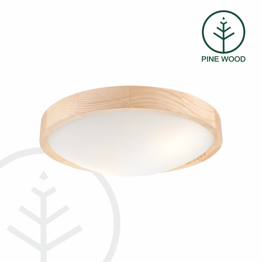 Plafonnier NATURAL SLIM 2xE27/60W/230V ø 37 cm pin