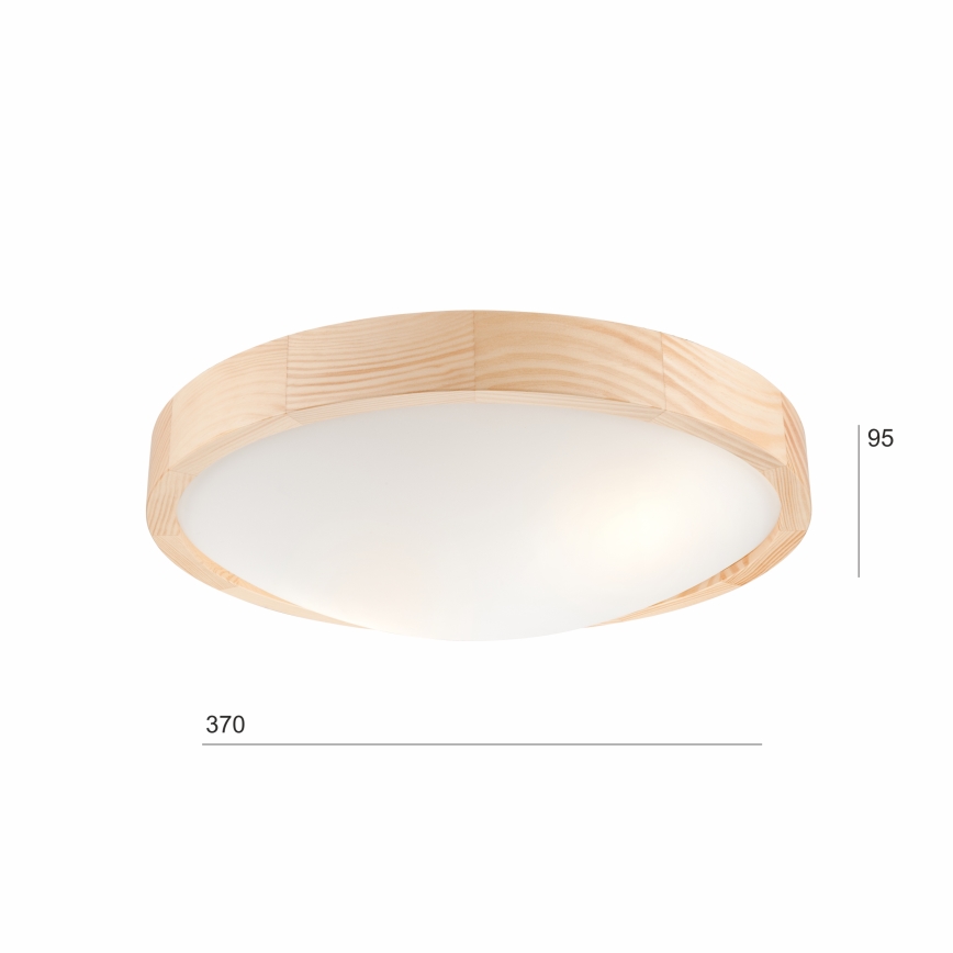 Plafonnier NATURAL SLIM 2xE27/60W/230V ø 37 cm pin