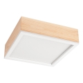 Plafonnier NATURAL SQUARE 2xE27/15W/230V 31x31 cm pin/blanc