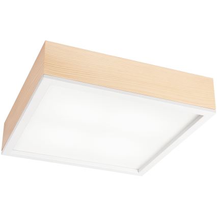 Plafonnier NATURAL SQUARE 4xE27/15W/230V 39x39 cm pin/blanc