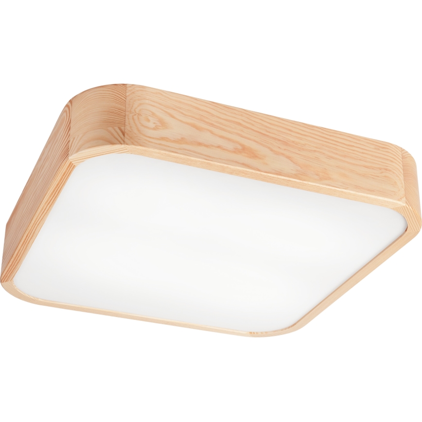 Plafonnier NATURAL SQUARE 4xE27/15W/230V 45x45 cm pin