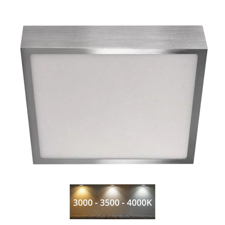 Plafonnier NEXXO LED/21W/230 3000/3500/4000K 22,5x22,5 cm chrome mat