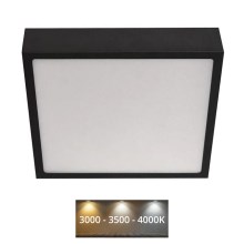 Plafonnier NEXXO LED/21W/230V 3000/3500/4000K 22,5x22,5 cm noir