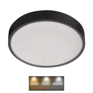 Plafonnier NEXXO LED/28,5W/230V 3000/3500/4000K d. 30 cm noir