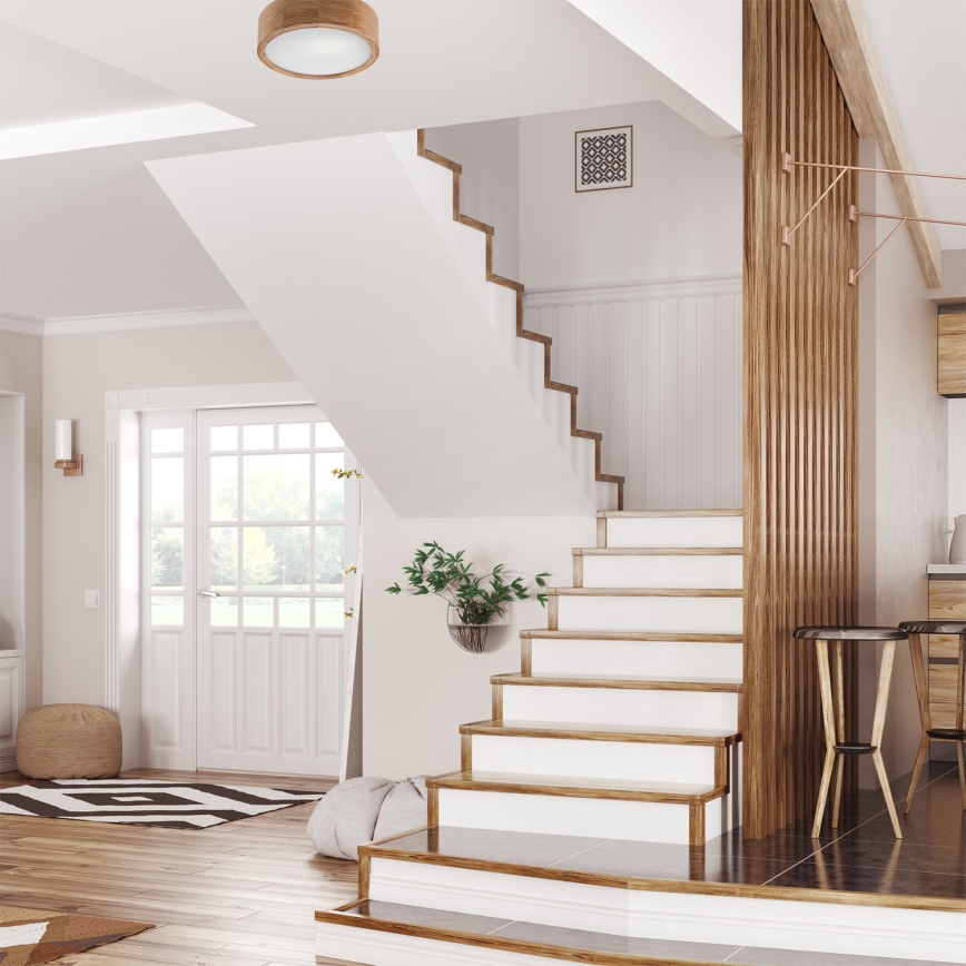 Plafonnier OAK 1xE27/60W/230V chêne ø 27,5 cm