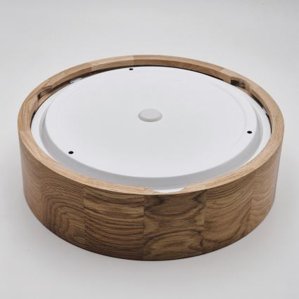 Plafonnier de salle de bain OAK 2xE27/15W/230V IP54 chêne ø 27 cm