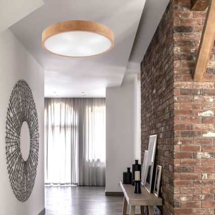 Plafonnier OAK 4xE27/60W/230V ø 57,5 cm chêne