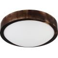 Plafonnier OAK SLIM 1xE27/15W/230V Ø 27 cm chêne/brun foncé