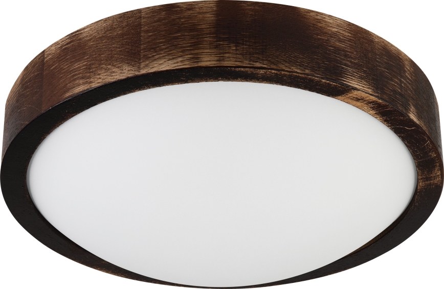 Plafonnier OAK SLIM 1xE27/15W/230V Ø 27 cm chêne/brun foncé