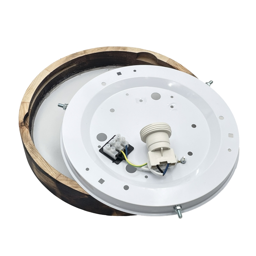 Plafonnier OAK SLIM 1xE27/15W/230V Ø 27 cm chêne/brun foncé