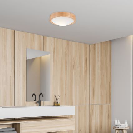 Plafonnier OAK SLIM 1xE27/60W/230V chêne ø 27 cm