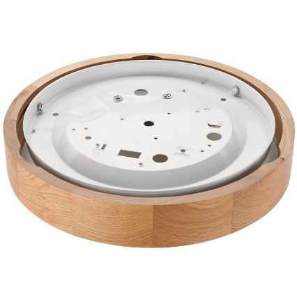 Plafonnier OAK SLIM 1xE27/60W/230V chêne ø 27 cm