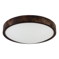 Plafonnier OAK SLIM 2xE27/15W/230V Ø 37 cm chêne / brun foncé