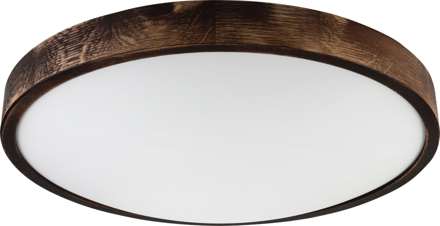 Plafonnier OAK SLIM 3xE27/15W/230V Ø 47 cm chêne/brun foncé