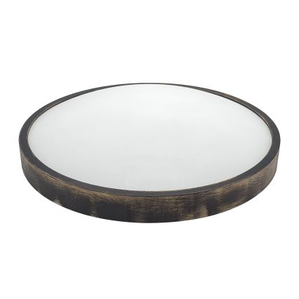 Plafonnier OAK SLIM 3xE27/15W/230V Ø 47 cm chêne/brun foncé
