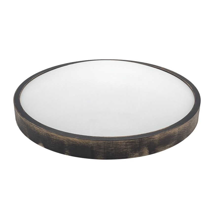 Plafonnier OAK SLIM 3xE27/15W/230V Ø 47 cm chêne/brun foncé