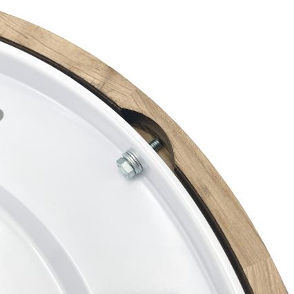 Plafonnier OAK SLIM 3xE27/15W/230V Ø 47 cm chêne/brun foncé