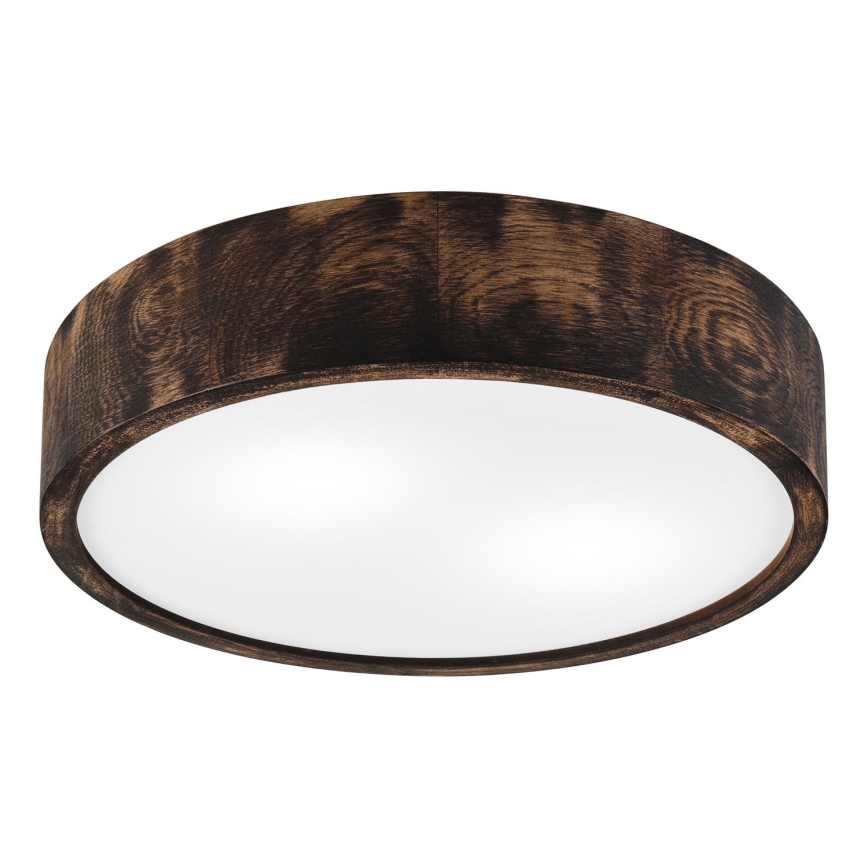 Plafonnier OAK SMOKY 2xE27/15W/230V ø 37,5 cm chêne/marron foncé