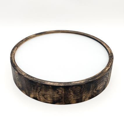 Plafonnier OAK SMOKY 2xE27/15W/230V ø 37,5 cm chêne/marron foncé