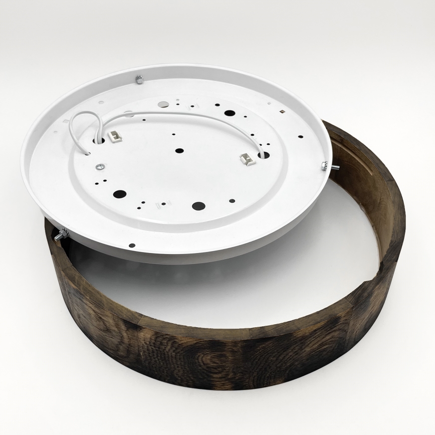 Plafonnier OAK SMOKY 2xE27/15W/230V ø 37,5 cm chêne/marron foncé