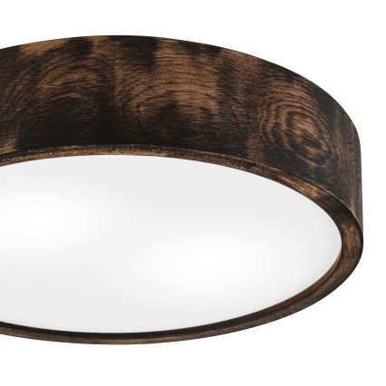 Plafonnier OAK SMOKY 2xE27/15W/230V ø 37,5 cm chêne/marron foncé