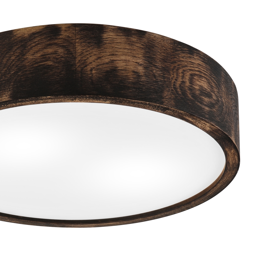 Plafonnier OAK SMOKY 2xE27/15W/230V ø 37,5 cm chêne/marron foncé