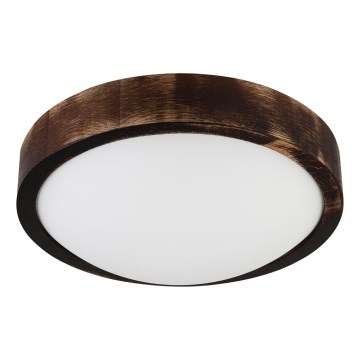Plafonnier OAK SMOKY SLIM 1xE27/15W/230V Ø 27 cm chêne / brun foncé