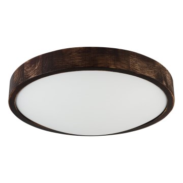 Plafonnier OAK SMOKY SLIM 2xE27/15W/230V Ø 37 cm chêne / brun foncé